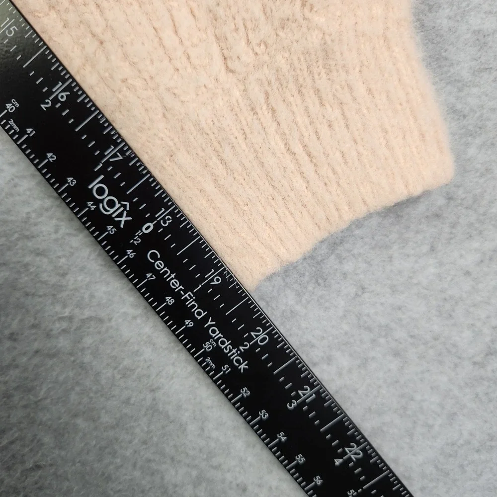 Lulus Sweater‎ Womens Medium Peach Fuzzy Knit Soft Cozy Warm Winter Long Sleeve